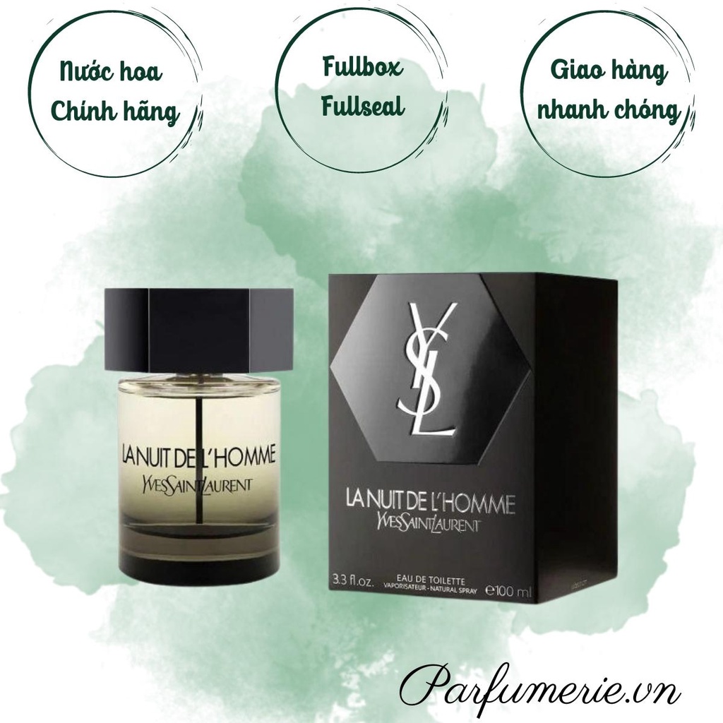 Nước hoa nam quyến rũ YSL La Nuit De L'Homme EDT hương thơm Ấm áp, Nam tính, Cuốn hút
