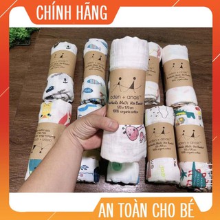 Khăn Aden Bambo kích thước to rộng họa tiết dễ thương cho bé