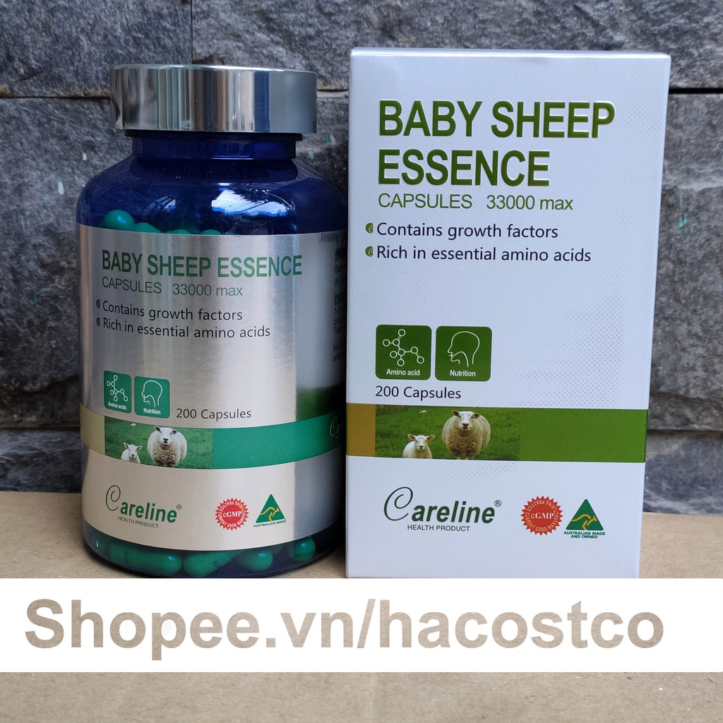 Viên Uống Careline Baby Sheep Essence 33000 max 200 viên Nhau Thai Cừu Của Úc