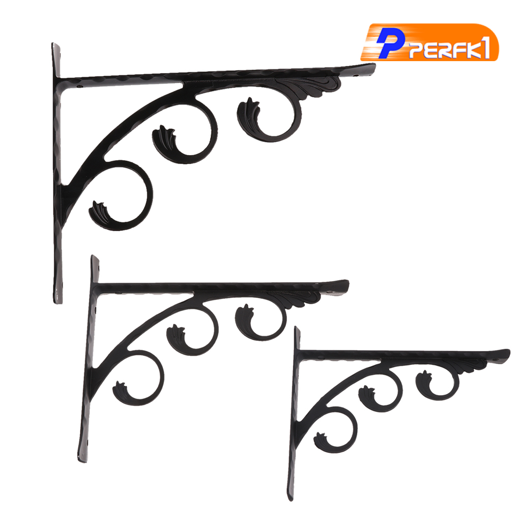 Hot-2pcs Rustproof Metal Wall Mounted Shelf L Shaped Bracket Heavy Duty 15x12cm