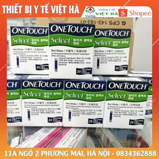Que thử đường huyết one touch select hộp 25 que