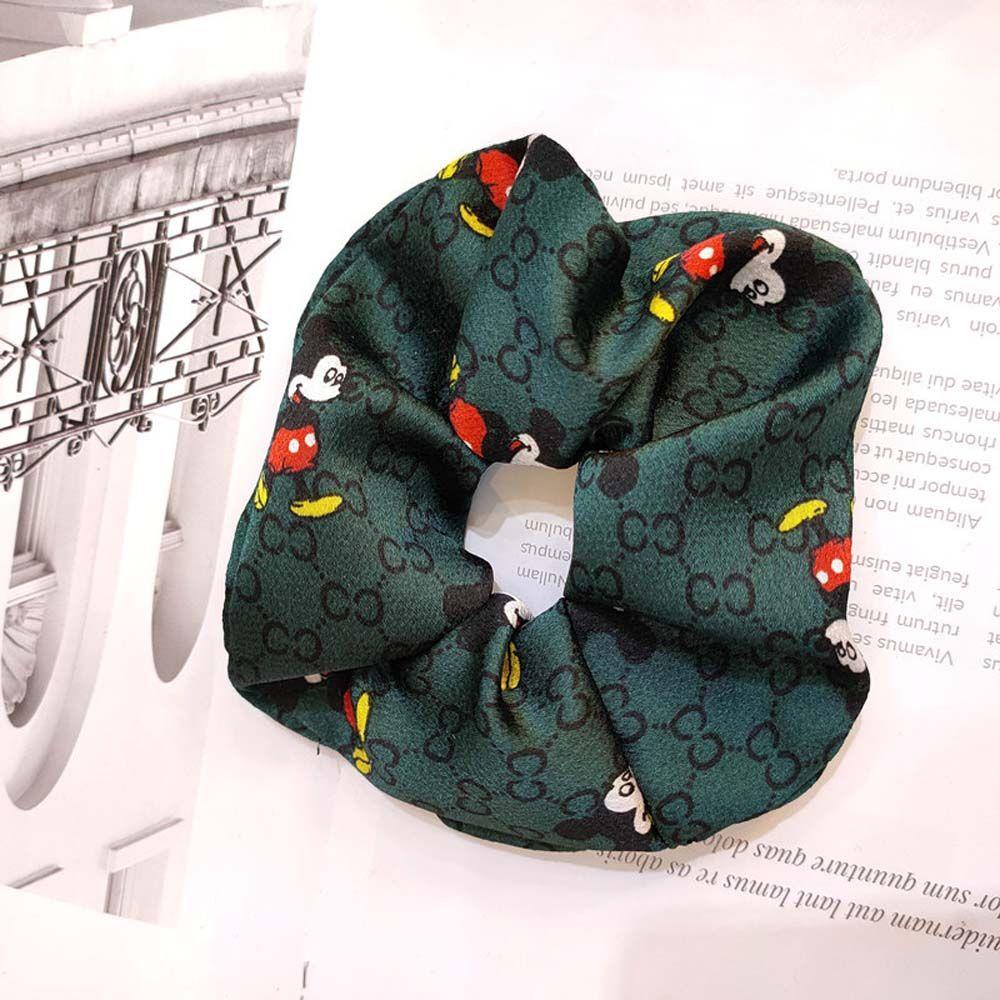 NICKOLAS Dây Cột Tóc Đuôi Ngựa In Hình Chuột Mickey / Minnie Phong Cách Hàn Quốc Ngọt Ngào Thời Trang