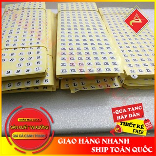 Tem tròn dán nhãn mác size s,m,l ,xl,xxl tem số từ 1-12 giá xưởng bán sỉ từ 100 tờ-1 Tờ /140 miếng /1 size /1 số