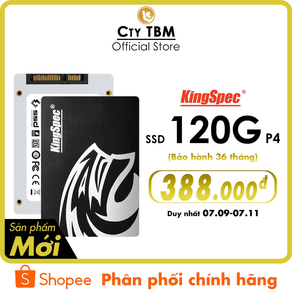 Ổ cứng SSD KingSpec 120GB , cho PC Laptop , P4 120G / SATA 2.5 - MỚI [ Chính Hãng ]