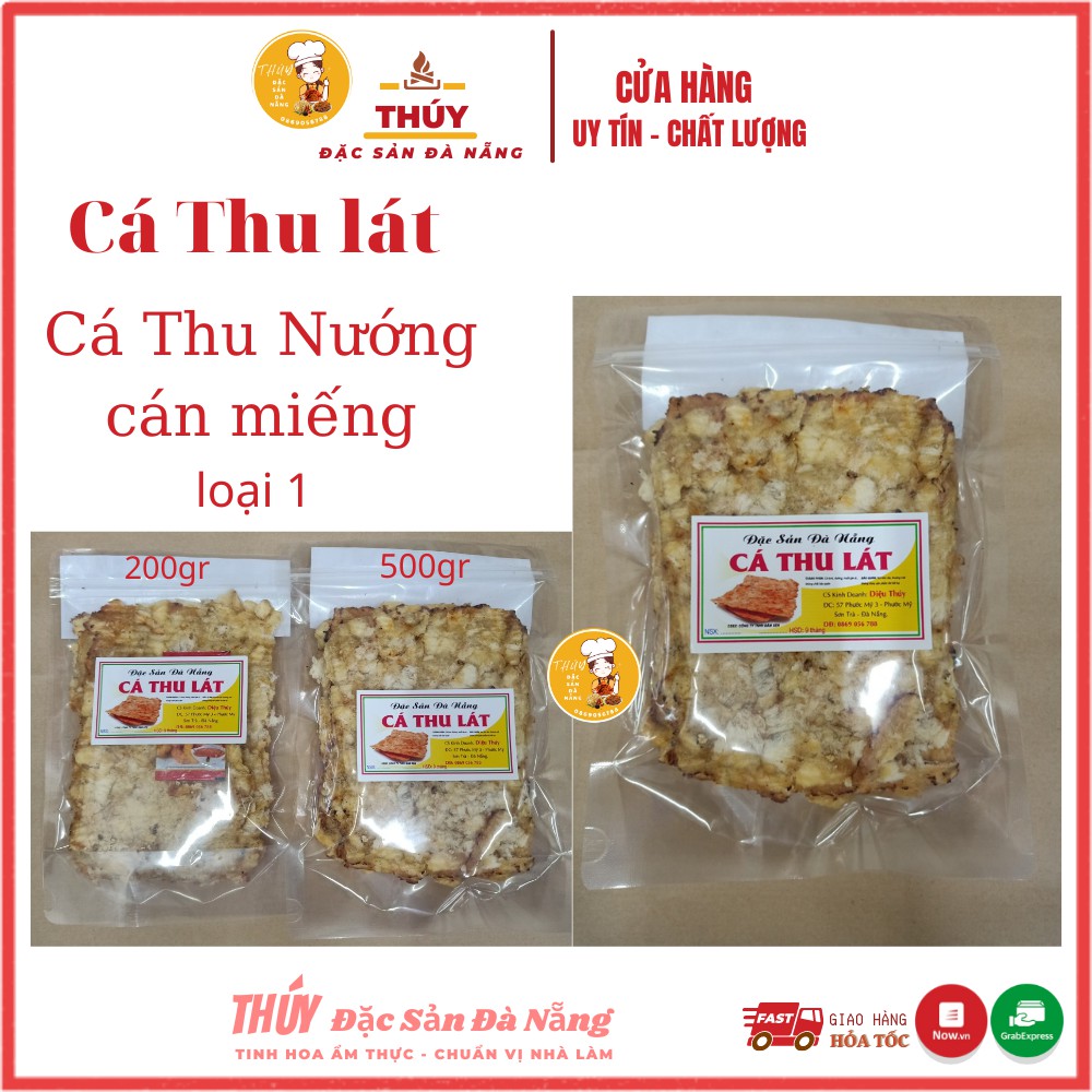 Cá thu lát Đà Nẵng ngon loại 1 làm từ cá thu nướng cán thành miếng thơm ngon nhiều dinh dưỡng