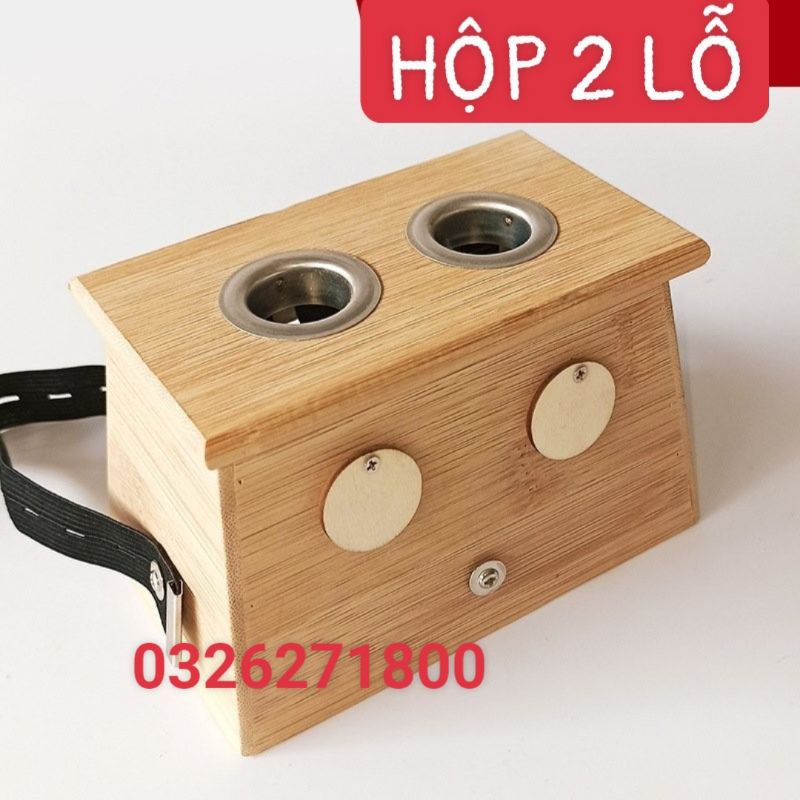 Hộp hơ cứu ngải-hộp trúc hơ ngải 1 lỗ 2 lỗ 3 lỗ 4 lỗ 6 lỗ dùng với nhang ngải