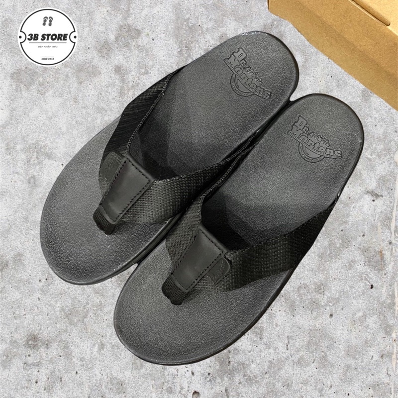 Dép kẹp, dép xỏ ngón ⚡️FREESHIP⚡️Dr.Martens Cao Cấp, Siêu Êm, Siêu Bền FULLBOX (Quai Đen)