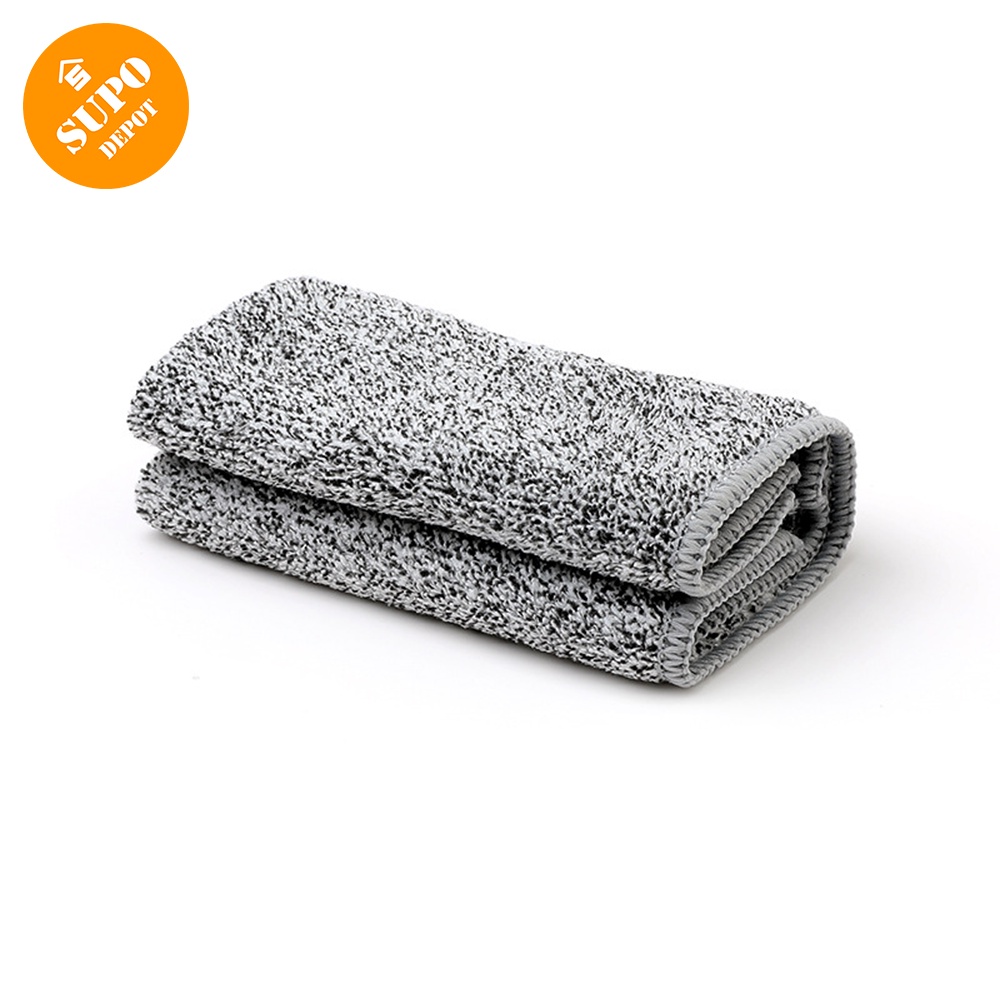Khăn lau/ mũ trùm đầu SUPO DEPOT dùng sấy khô tóc bằng sợi than tre mềm mại nhanh khô thoải mái