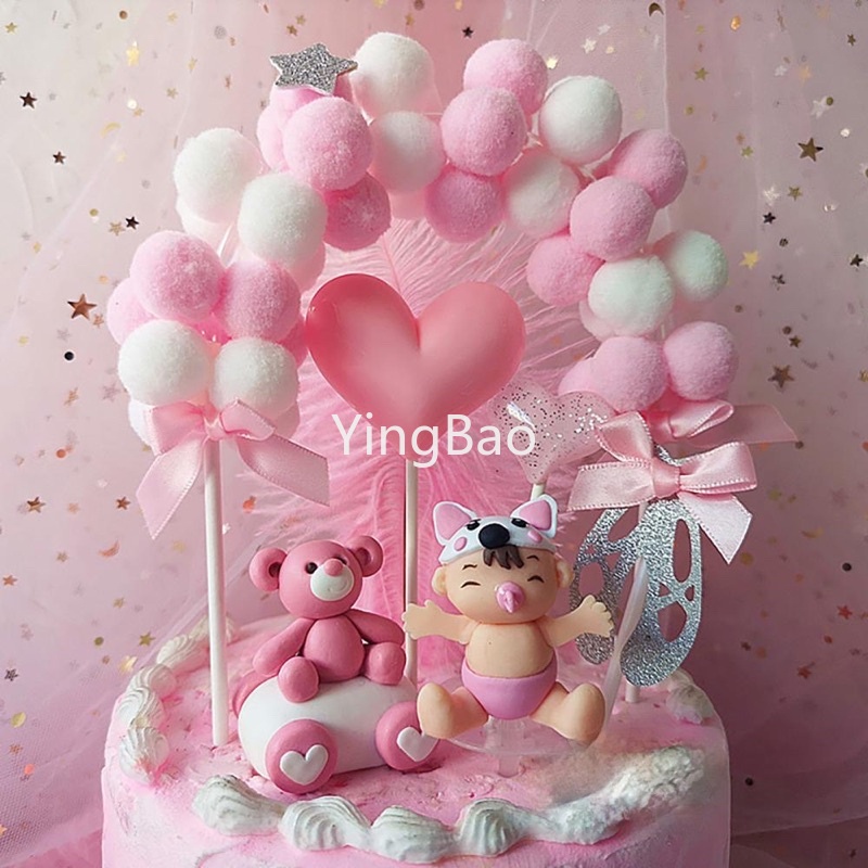 Topper Cắm Trang Trí Bánh Kem Sinh Nhật Hình Kỳ Lân Và Cầu Vồng