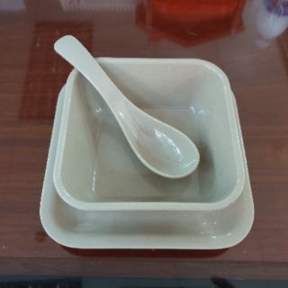 Muỗng cơm cong 14cm nhựa melamine phíp đen nhám, đen, nâu kem, cam, xanh lá, vàng, trắng  - spoon F-No25