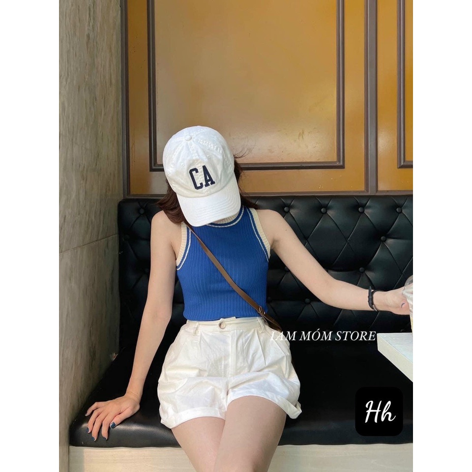 Áo ba lỗ len viền nhiều màu