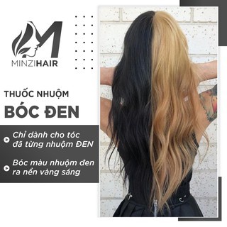 Thuốc nhuộm bóc đen khử màu nhuộm đen ra nền tóc nâu