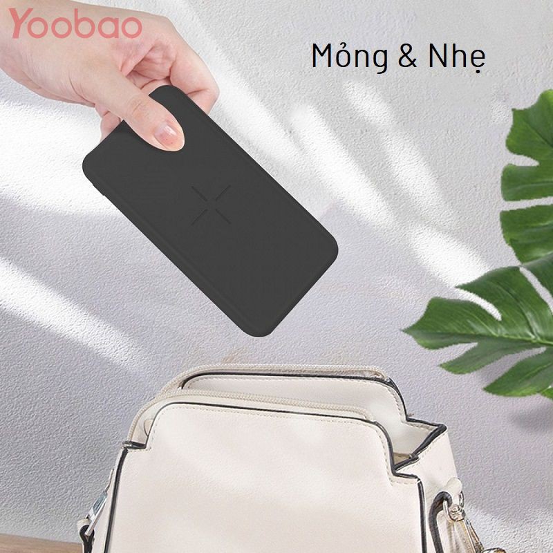 Sạc Dự Phòng Yoobao Sạc Không Dây Chuẩn Qi Dung Lượng 10000mAh - YOOBAO W10