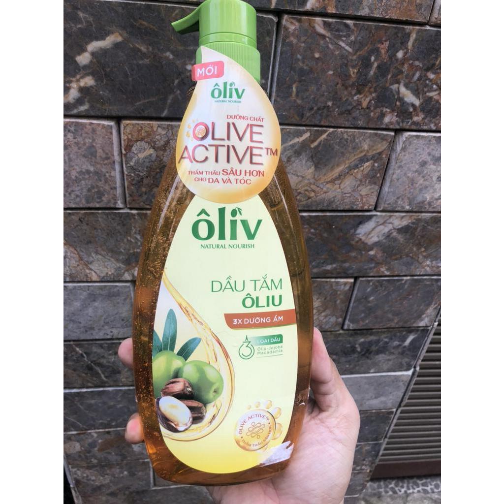 Dầu tắm dưỡng da Oliu Oliv Natural Nourish Virgin Olive Oil 650ml