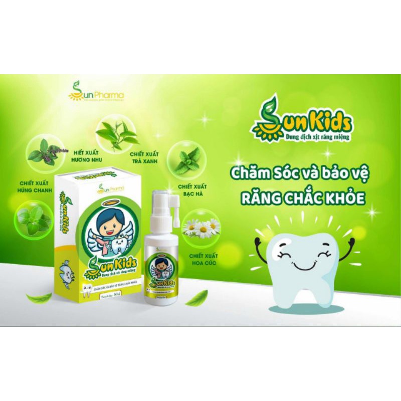 Xịt chống sâu răng thơm miệng cho bé Sunkids [Chính hãng+Qùa]