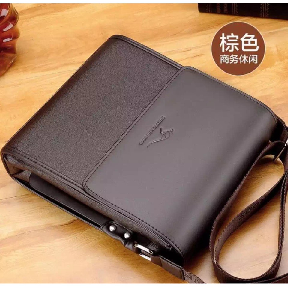 Túi đeo chéo nam da bò ZHIZUNCANGUROOS. Túi đựng Ipad. | BigBuy360 - bigbuy360.vn
