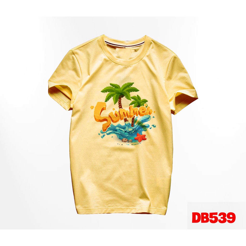 Áo Đi Biển Gia Đình Summer Cây Dừa Tay Ngắn Cổ Tròn - KTQN TSHIRT AND UNIFORM