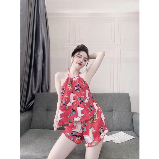 ❌MẪU SEXY❌Yếm dập ly sexy, đồ ngủ sexy chất satin ảnh video thật