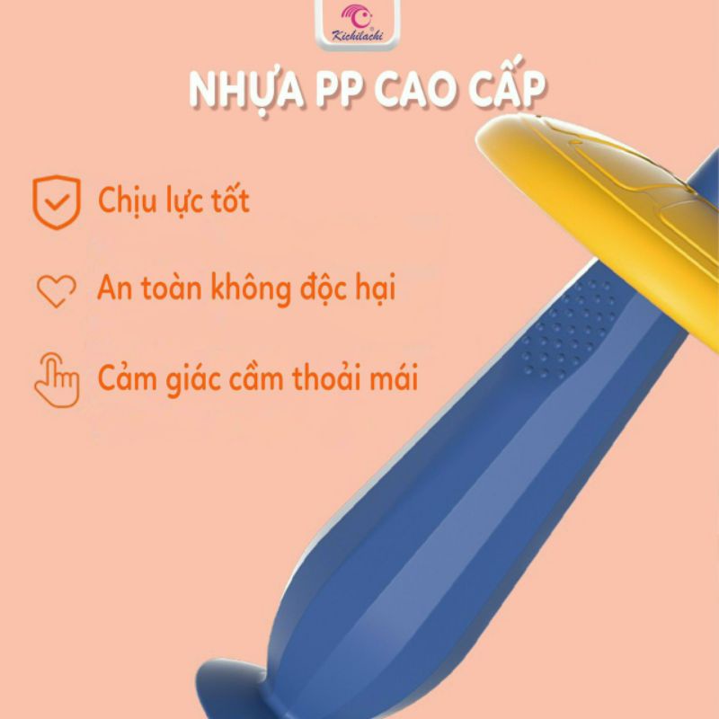 Bàn chải đánh răng Kichilachi xoay 360 cho bé