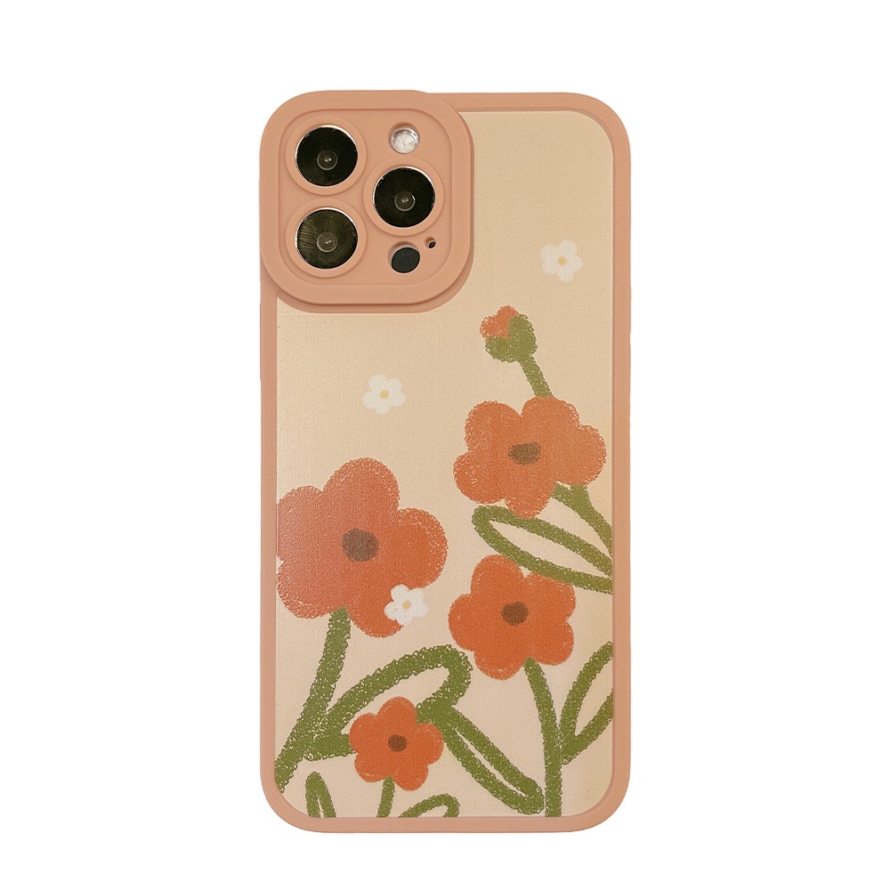 Ốp lưng iphone Ốp Điện Thoại Mềm Mặt Nhám Họa Tiết Hoa Mùa Xuân Cho Apple Iphone 11 XS 8p 13promax 12 Dinuo case-III