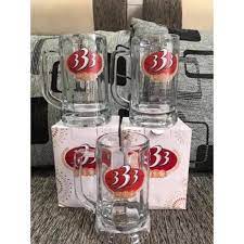 Cốc bia thủy tinh 333 có hộp đựng