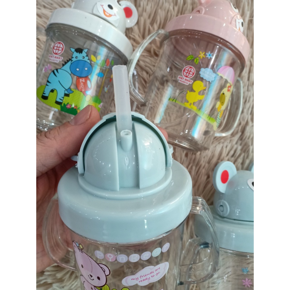 Bình hút tập uống nước cho bé Hình Gấu Mã 0011 Nhựa Cao Cấp Bền Đẹp