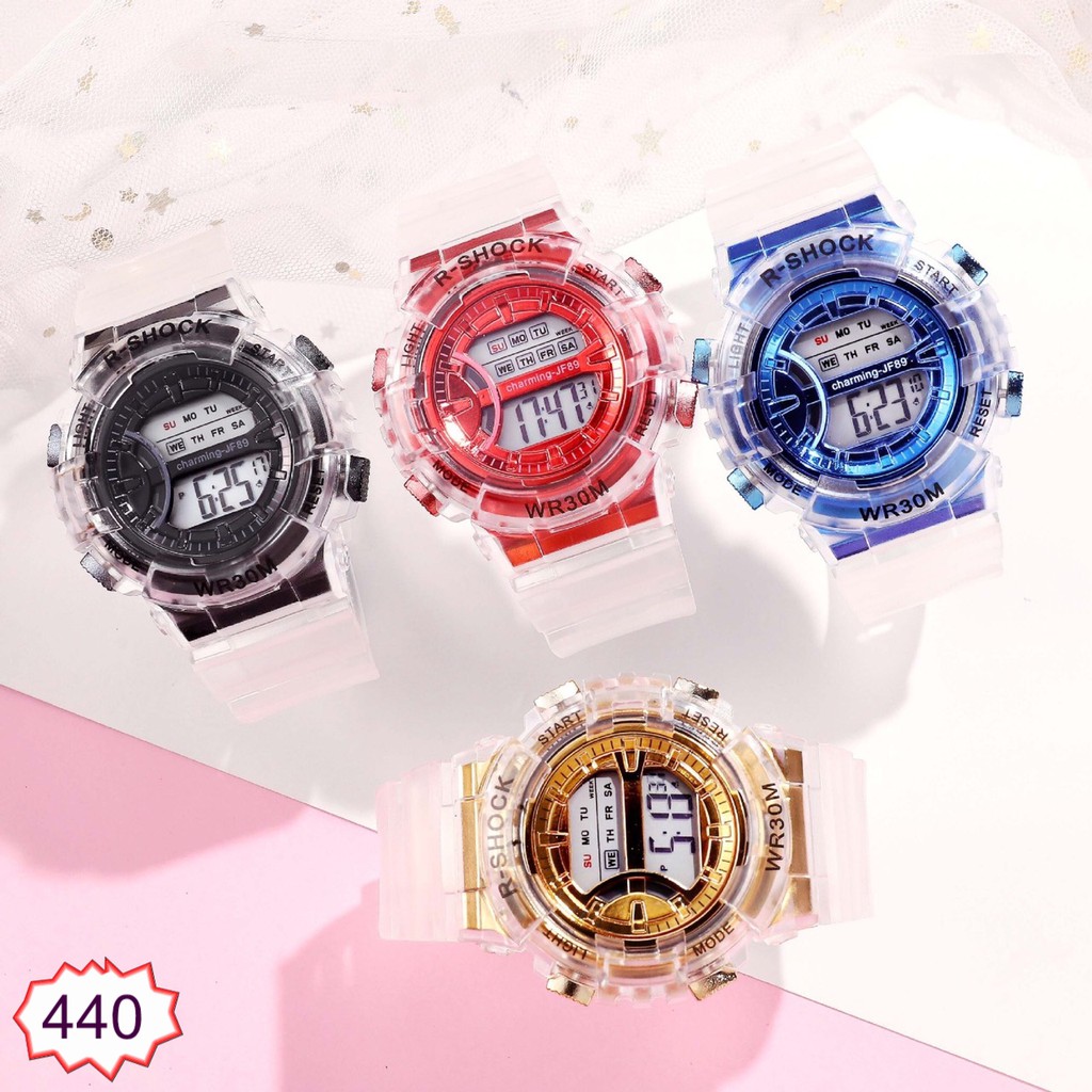 ĐỒNG HỒ NAM HAZO RSHOCK 440 DÂY TRONG SUỐT HOT TREND | BigBuy360 - bigbuy360.vn