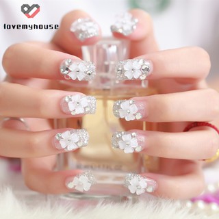 24 móng tay giả đính đá nghệ thuật