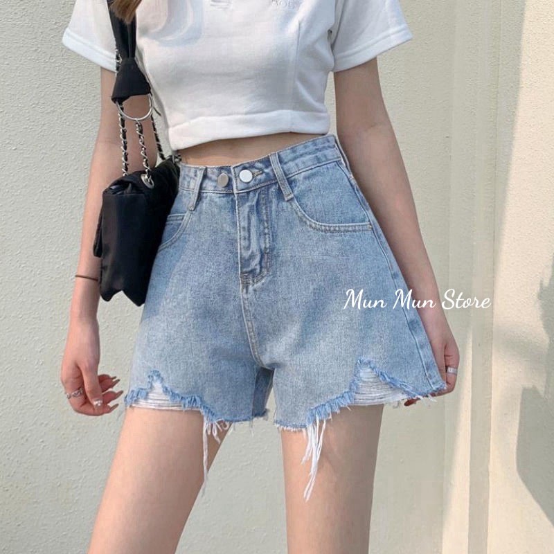 Quần Short jean nữ [𝑭𝒓𝒆𝒆 𝑺𝒉𝒊𝒑] Shorts nữ lưng cao hack dáng - chất jean cao cấp mềm mại ( ảnh +video thật ) 8628