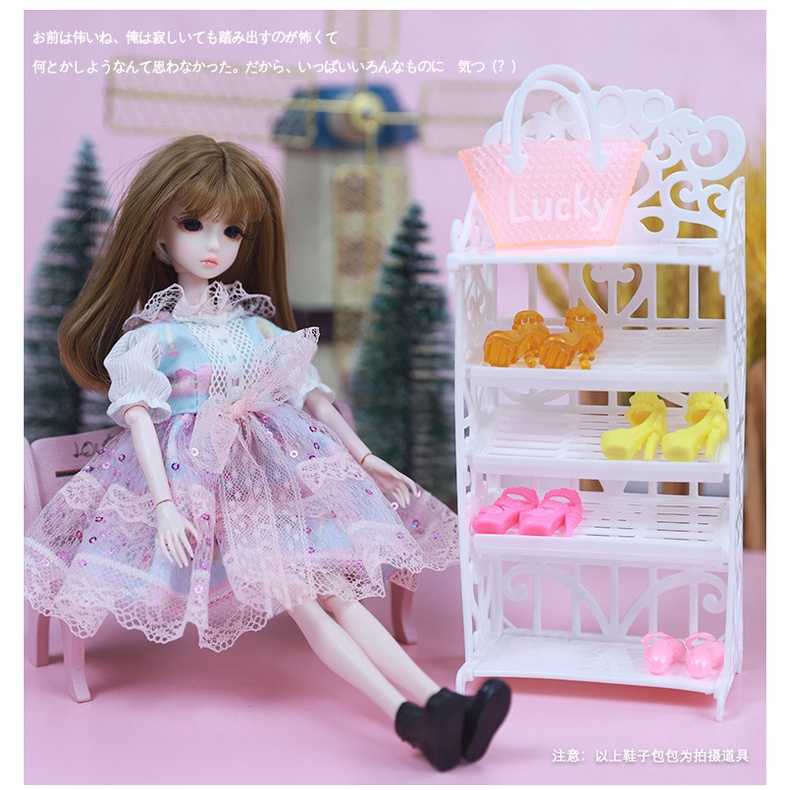 Giá Để Giày Trang Trí Cho Búp Bê 30cm / 16cm