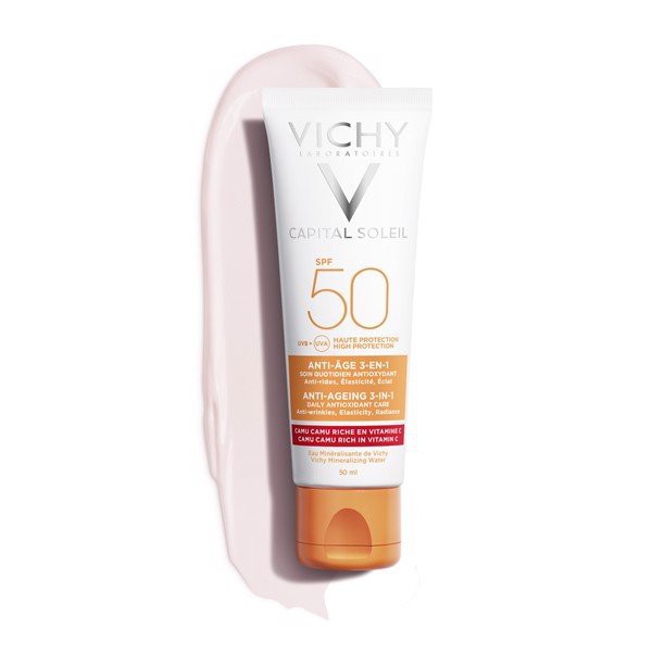 [Mini size 3ml] Vichy - Kem Chống Nắng Ngăn Ngừa Lão Hóa Capital Soleil SPF 50 Anti-Ageing 3-in-1