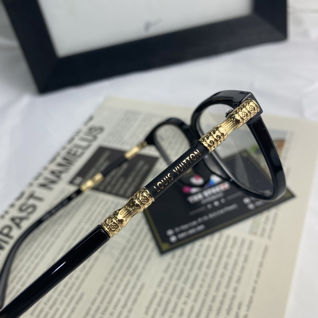 Kính mắt lv cao cấp nam nữ thay tròng cận được trắng đen | BigBuy360 - bigbuy360.vn