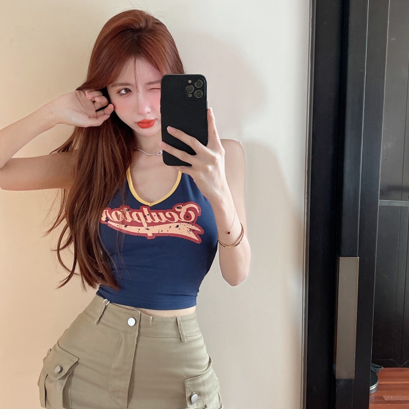 Áo Yếm Thể Thao In Họa Tiết Quyến Rũ Hợp Thời Trang