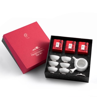 TRÀ VIỆT Hộp Quà Tặng Cát Tường Lục Ẩm Sứ Cao Cấp