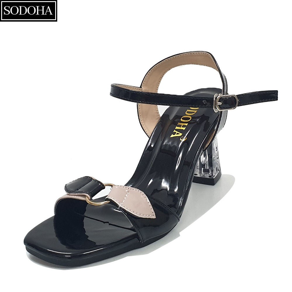 Dép Sandal nữ cao gót SODOHA Đế Cao 7cm Quai Mảnh Điệu Đà