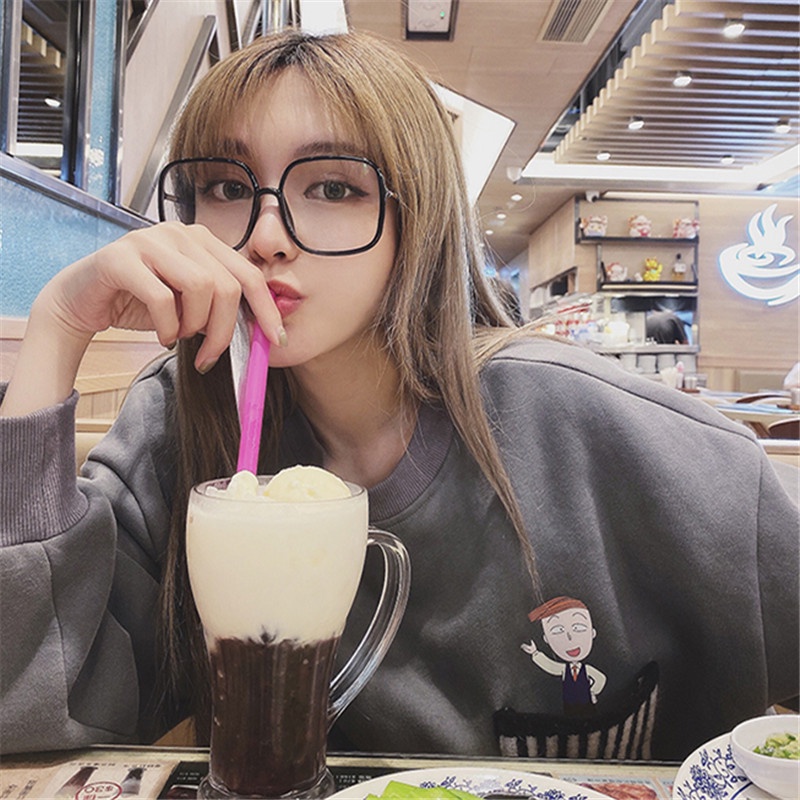 Mắt Kính Chống Bức Xạ Vuông Phong Cách Hàn Quốc Thời Trang Cho Nữ