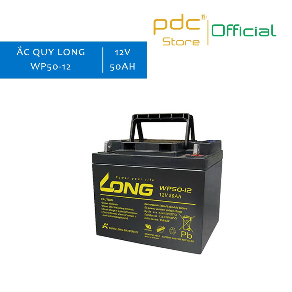 Ắc Quy LONG 12V 50Ah, WP50-12NE chính hãng - Dùng Cho Nguồn Dự Phòng