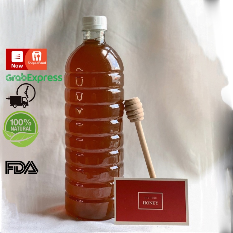 MẬT ONG KO TEM NHÃN HOA VẢI 1lít nguyên chất 100% chuẩn! THẾ HỒNG HONEY