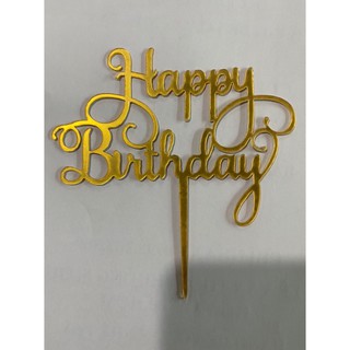 Set 10 Que Cắm chữ Happy Birthday nhựa giao ngẫu nhiên hoặc theo yêu cầu