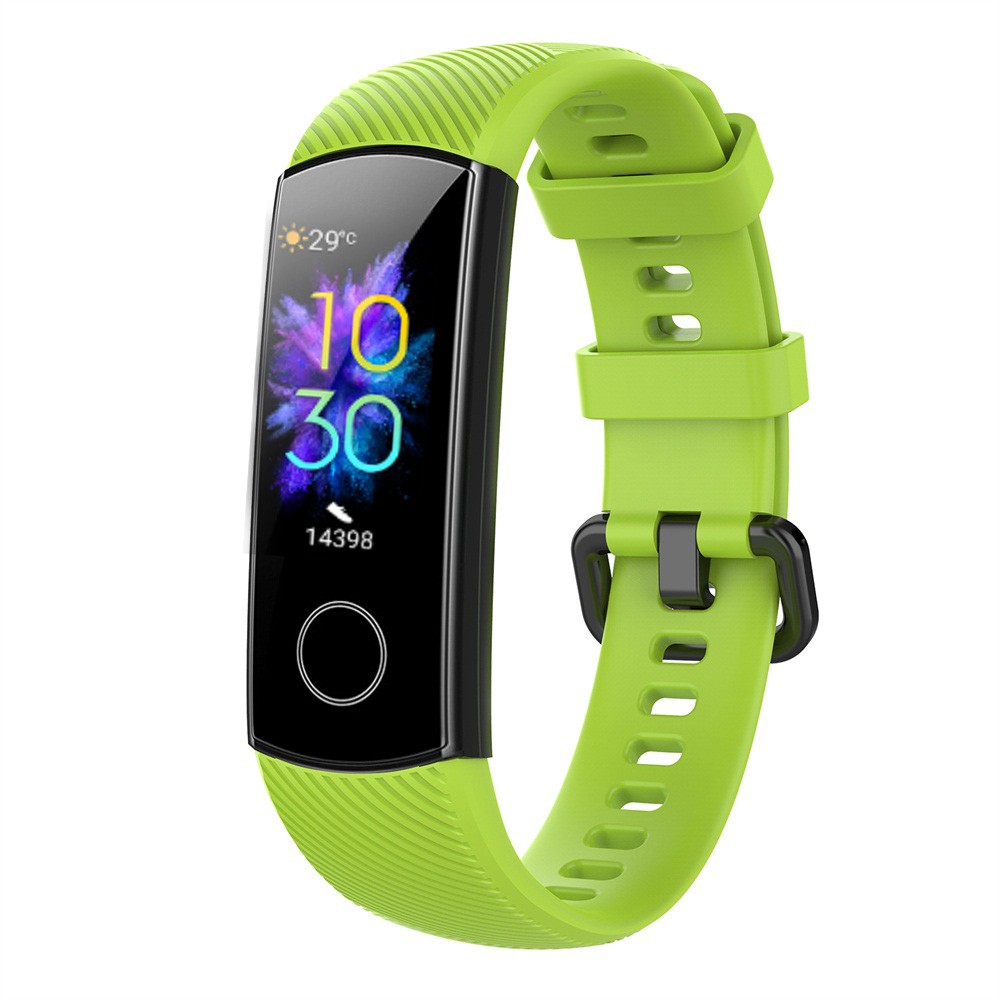 Dây Đeo Thay Thế Chất Liệu Silicon Màu Trơn Cổ Điển Cho Đồng Hồ Thông Minh Honor Band 5 / 4