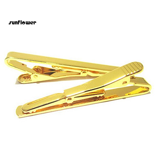 Kẹp Cà Vạt Bằng Đồng Màu Vàng / Bạc Sang Trọng Cho Nam
