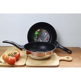 Chảo Chống Dính Sâu Lòng Fivestar-Inox 430-3 Đáy-26cm-chảo chiên ,sào,rán-đáy từ chính hãng-Tân Hợp Thành-giá rẻ-BH 5N