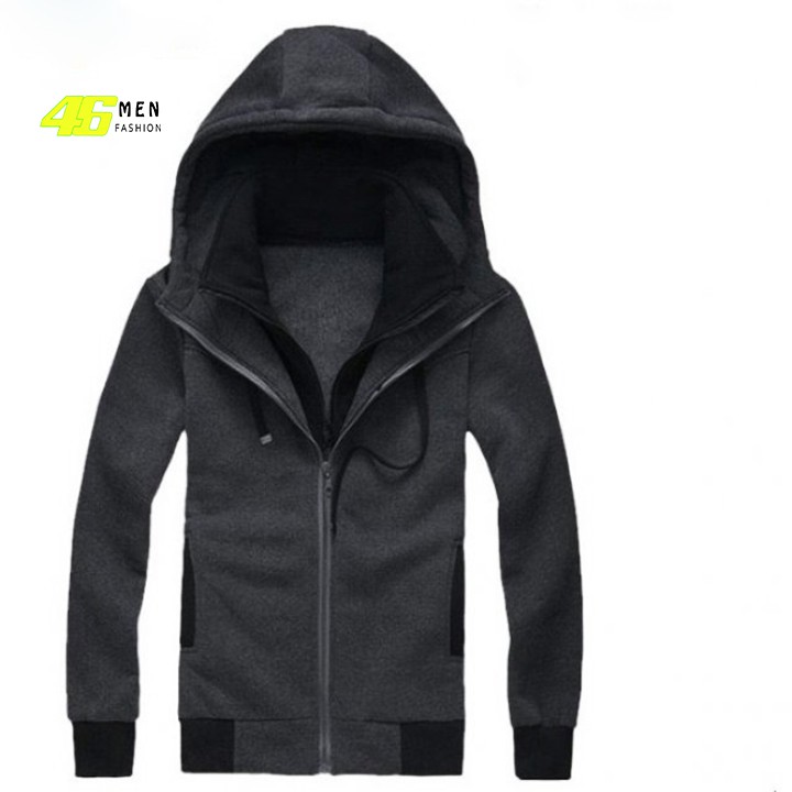 Áo khoác nam vải nỉ cotton cổ đứng phối nón thời trang MFK024 | BigBuy360 - bigbuy360.vn