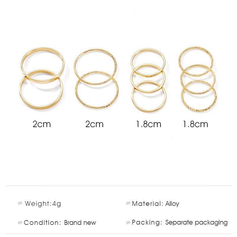 Set nhẫn nữ kiểu dáng đơn giản thanh lịch thời trang