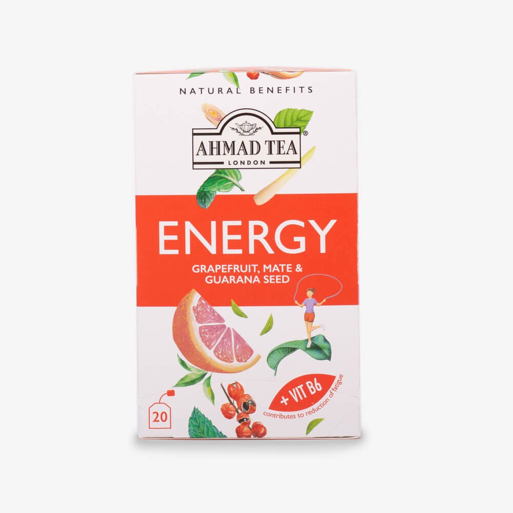 Trà thảo mộc Ahmad Organic Premium - ENERGY INFUSION (Năng lượng cuộc sống) (túi lọc có bao thiếc - 20 túi/hộp)