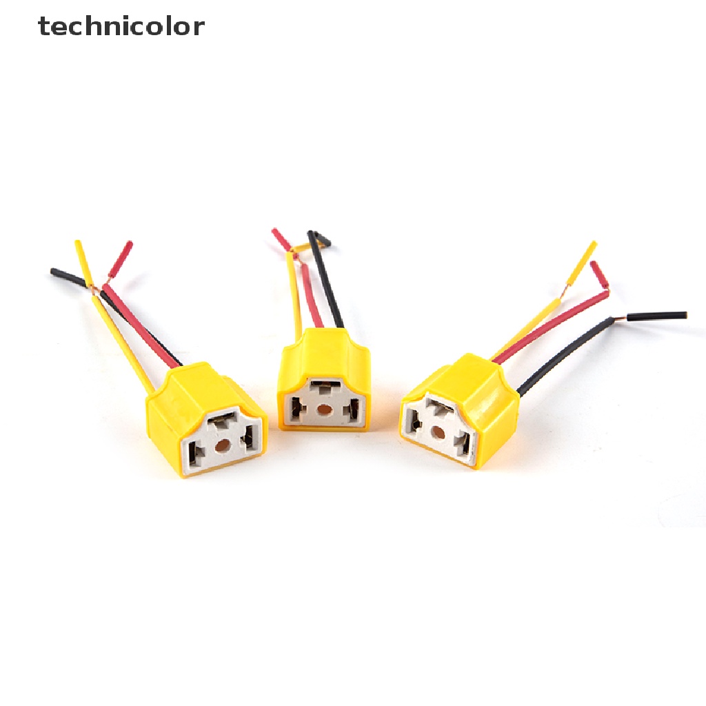 Set 5 Ổ Cắm Sứ H4 H4 Chịu Nhiệt Độ Cao Chuyên Dụng Cho Đèn Pha Xe Hơi
