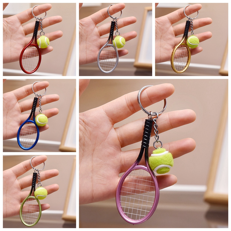 1 Móc Khóa Hình Vợt Tennis Dễ Thương