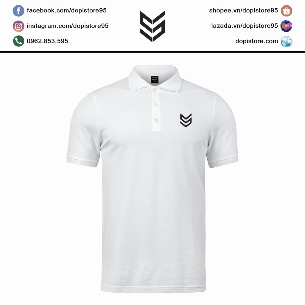 Áo thun DOPI Logo Polo - White