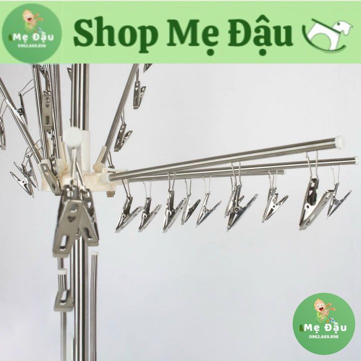 Cây sào phơi đồ INOX đa năng thông minh, 3 tầng gấp gọn treo đồ cho bé sơ sinh