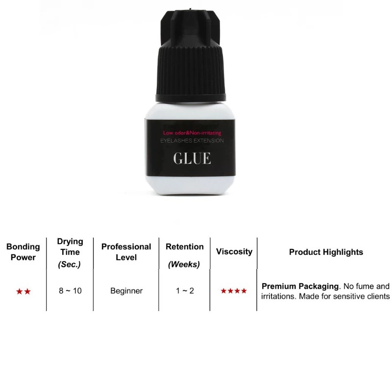 Keo dán lông mi giả màu đen 5ML không gây kích ứng cho người mới bắt đầu